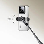 LinkMejor XMZJZPGO2YM 3-in-1 Mini Tripod Selfie Stick with bluetooth Remote Control 520mm Extended Length 90° Rotatable Phone Holder for Vlogging Livestreaming Travel