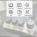 3 Key RGB Mechanical Keyboard Type-C Customizable Programmable Shortcut Macropad Rotary Encoder Gaming Keypad Computer Laptop Tablet Mobile Compatible