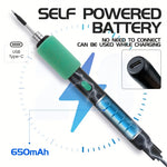 Adjustable USB Rechargeable Soldering Iron Kit with Three Tips for Home Appliance Repair Jewelry Making and DIY Projects Non-slip Grip and Storage Box