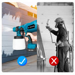 Drillpro 1000ML Cordless Electric Spray Gun Portable Household Paint Sprayer Auto Furniture Steel Coating Airbrush For Mak 18V Battery