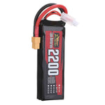 LinkMejor Power 11.1V 2200mAh 120C 3S LiPo Battery XT60 Plug with Adaper for RC Drone