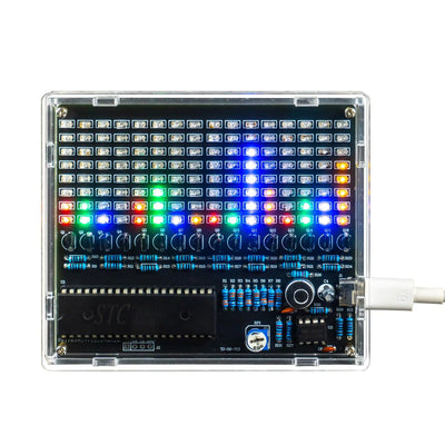 Sound Control Music Spectrum Kit DC5V DIY LED Rhythm Light Display USB Audio Visualizer Electronic Assembly Project Soldering Practice