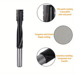 12mm Shank Solid Carbide Spiral Router Bit Mortising Bit 16mm Cutting Diameter for Woodworking Door Lock