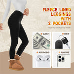 Women's Fleece Lined Leggings Thermal Warm Winter Tights High Waisted Yoga Pants Cold Gear With Pockets Autumn Winter Leggings