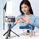 LinkMejor LP753 Multifunctional Desktop Tripod Selfie Stick 22cm Folding Size 1/4 Screw Compatible with 4-7.2in Phone for Vlogging Travel