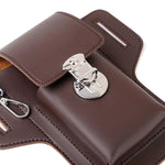 6.9-inch Mobile Phone Bag Men's Multifunctional Anti-theft Waterproof Waist Bag Hang Keys Belted Phone Pouch
