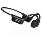 New Display Screen Bone Conduction Bluetooth 5.4 Earphone With 32GB Memory 360° Panoramic Sound High&Low Dual Diaphragm 3D Ultra-Sensory Display Screen IP68 Depth Wateproof and Sweatproof Earclips Sports Headphones