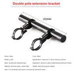 LinkMejor G202 Bicycle Handlebar Extender Lengthened Design Carbon fiber Aluminum Alloy Mountain Bike Mount Mobile Bike Light Phone Holder