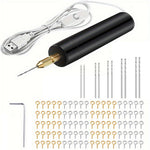 LinkMejor Electric Drill High Concentricity Rotary Tool ABS Material 36V Safe Multipurpose Drill Bits Lightweight Portable DIY Jewelry Crafts Nail Art