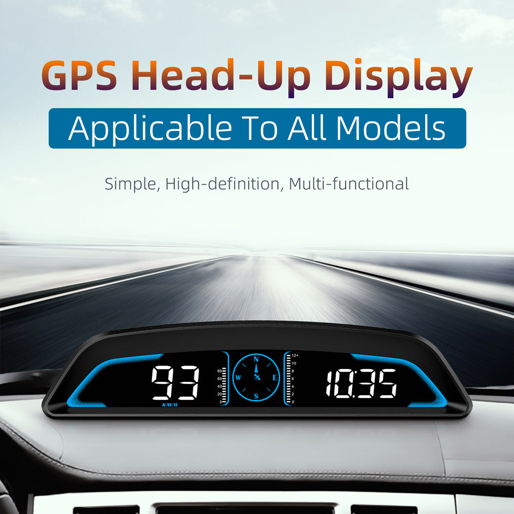 Digital GPS Speedometer Car HUD Head-Up Display Car High-Definition Gps Speed Alarm Odometer for All Cars
