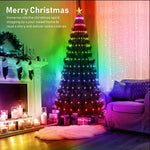 Elfeland 1.5m/1.8m/2.1m LED Christmas Tree Star Lights DIY Smart RGB Christmas Light with Remote Timer Music Sync Bluetooth APP Controlled Holiday Lighting