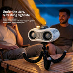 Tevorex Portable Dual-Head Waist-Mounted Cooling Fan 18000rpm 120 Speeds Adjustable 360° Circulation 5200mAh Long Battery Rechargeable Cooler Fan with LED Digital Display for Outdoor Camping