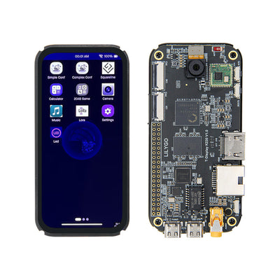 LinkMejor T-Display K230 Development Board 4.1 Inch AMOLED Touchscreen Dual 64-Bit RISC-V CPU 8Gb LPDDR4 2MP 1080P Camera WiFi RJ45 LoRa Communication