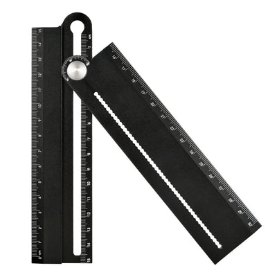 Multifunctional Aluminum Alloy Ruler High Precision 0.1 cm Versatile Measuring Tool Angle Ruler Compass for Drawing Circles and Arcs