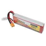 LinkMejor 11.1V 3500mAh 60C 3S LiPo Battery XT60 Plug for RC Drone