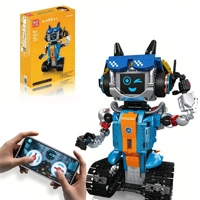 Mold King 15091 15092 Smart Interactive Voice Control Little Star AI Robot Building Block Brick Assembly Kit Science Education Toys Children Birthday Gift
