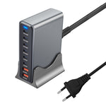 [GaN Tech] Bakeey YMX-670W 670W 8-Port USB PD Charger 2USB-A+6USB-C PD QC Fast Charging Desktop Charging Station EU Plug US Plug for iPhone 16 16 Pro 15 14 13 Pro Max for Samsung Galaxy S25 Ultra for Xiaomi 15 Pro