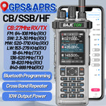 LinkMejor BJ-9000 10W Walkie Talkie GPS APRS CB Radio 27MHz Professional Mobile Transceiver with Bluetooth Aviation Band Shortwave AM FM Receiver SW MW LW Radio for Car Truck