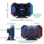 P25 Car HUD Head-up Display LCD OBD Multifunctional Incline Meter  Displaying Car Speed  Water Temperature  Fuel Consumption