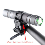 Bicycle Handlebar Light Bracket 360 Degree Rotatable Bike Lamp Holder LED Flashlight Plastic Clip Bike Light Mount Bracket