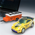 LinkMejor HG4-427 RTR 1/64 2.4G RWD Mini Alloy Drift RC Car Colorful LED Light Support App Remote Control Three Speed Vehicles Models Pocket Toys Desktop Collection Gift For Boys
