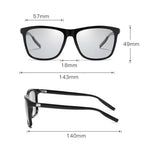 Men's Photochromic Sunglasses Classic Square UV400 Polarized Outdoor Cycling Sun Glasses