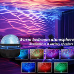 LinkMejor Ocean Wave Projector LinkMejor Night Light USB Rechargeable Ripple Atmosphere Lamp for Bedroom, Home Theater, Room Decoration, Holiday Gift, Wedding