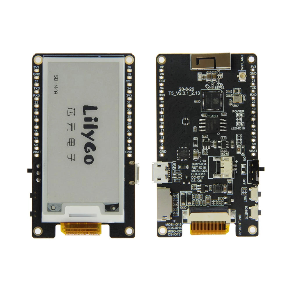 LinkMejor® TTGO T5 WiFi Wireless Module bluetooth Base ESP-32 ESP32 2.13 e-Paper Display Development Board
