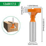 T-Shape Router Bit Alloy Steel Woodworking Chamfer Milling Cutter Multiple Sizes for Wood MDF Plastic