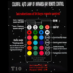 T10 LED 194 168 W5W 5050 SMD RGB Car Dome Reading Light Auto Wedge Lamp RGB LED Bulb with Remote Controller