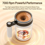 Comfook 400ml USB Rechargeable Automatic Mixing Cup 7000rpm Motor with LCD Digital Display For Coffee Milk Grain Oat Magnetized Stirring