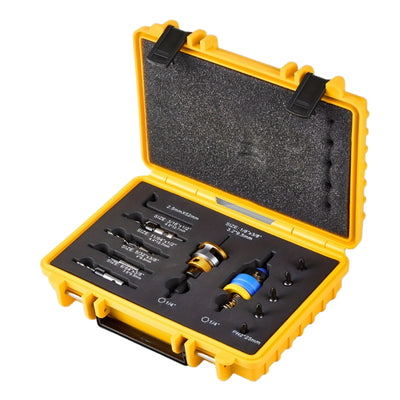 Adjustable Depth Countersink Drill Bit Set with 5 Tungsten Carbide Drill Bits Hex Shank Professional Woodworking Tools Toolbox Packed for Precise Drilling