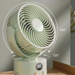 Tevorex Compact USB Rechargeable Desk Fan Quiet Large Battery Display Rotating Cooling Airflow for Home Office Outdoor
