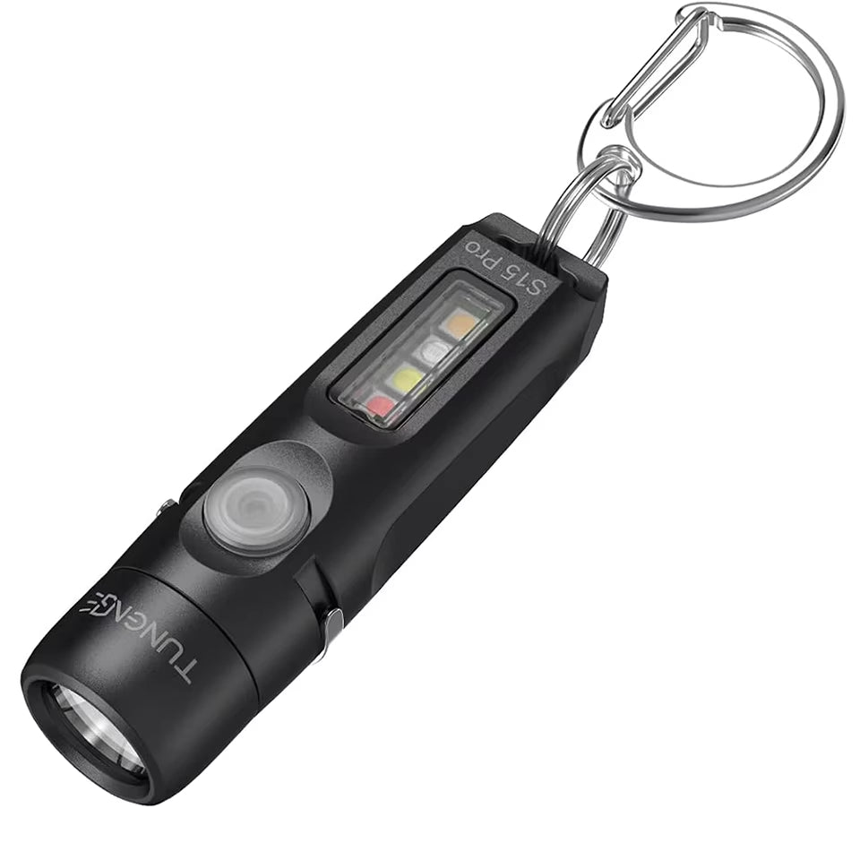 LinkMejor S15Pro 750LM LED Keychain Flashlight with Clip Magnet USB-C Rechargeable Mini EDC Pocket Light