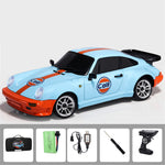 LinkMejor 1898 RTR 1:18 Scale RC Drift Car with Gyro & LED Lights 2.4G RWD Radio Control Car for Adults and Kids Alloy Body Shell Ready to Run
