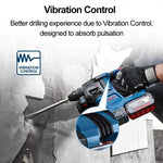 LinkMejor 185-LI for Bosch Professional Brushless Rotary Hammer SDS Plus 18V Impact Drill Powerful Motor Reduced Vibration Recoil Control Dust-Free Attachment Lightweight Design
