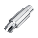 Chrome 2.5" Stainless Steel Car Resonator Polished Bent Muffler Exhaust Pipe