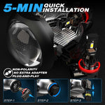 General Liang H1 / H4 / H7 / H11 / 9005 / 9006 2PCS  LED Car Headlight Fog Light Conversion Kit Integrated Plug-and-Play 6000K Cool White