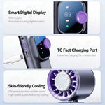 Tevorex Portable Handheld Air Conditioner Fan 7 Blades 199 Levels Wind Adjustable 4000mAh Long Battery Rechargeable Mini Cooling Fan with LED Digital Display for Indoor Outdoor