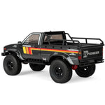 LinkMejor EX86110 V2 For PIONEER Ⅱ 1/10 2.4G 4WD RC Car Rock Crawler Off-Road Climbing Pickup Truck Two Speed LCG Portal Axle  Reverse Drive Hobbywing ESC LED Light Oil Shocks Vehicles Models Toys