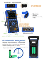 LinkMejor HDS25/HDS25S 25MHz Dual Channel Oscilloscope with Multimeter 250MSa/s Sampling Rate LCD Display Waveform Generator