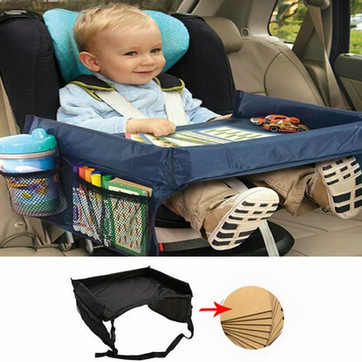 Car Child Toy Storage Table Drawing Board Safe Seat Tray Cup Holder Backseat Organizer Waterproof Car Tray Board Portable Waterproof Baby Children Toy Storage Table Panel Rack Storage