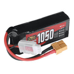 LinkMejor Power 11.1V 1050mAh 150C 3S LiPo Battery XT60 Plug for RC Drone