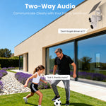 Hiseeu WTDS803 6MP Pixels Solar Powered Dual Lens Wireless WIFI IP Camera with Color Night Vision PIR Motion Alerts Eseecloud App Remote Control IP65 Waterproof