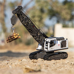 4DRC E4 RTR 2.4G 12CH RC Crane Car Spray LED Light Engineering Truck 720°Rotation Remote Control Vehicles Models Kids Toy