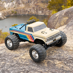 LinkMejor 11023BL Official Licensed for Ford F100 1/10 2.4G RWD 55km/h Brushless RS RC Car Monster Bashers Off-Road Truck Hobbywing Motor ESC Oil-Filled Shocks Metal CVD Dogbone Classic Vehicles Models Toys