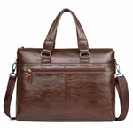14-inch Men's Hand Bag Large Capacity Business Casual Briefcase Simple Fashionable Sold Laptop Messenger Bag for Work Travel