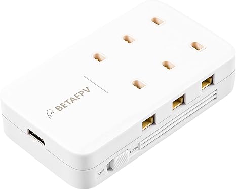 LinkMejor 6 Ports 1S Battery Charger 5-12V Input Type C 1A for 1S BT2.0 PH2.0 Lipo Battery