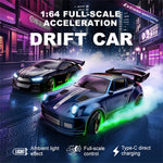 LinkMejor E84 E85 RTR 1/64 2.4G 4WD Mini Drift RC Car Race LED Light Two Speed Full Scale Radio Control High Speed Motor On-Road Racing Vehicle Model Boys Gifts Toys
