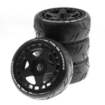 4PCS Rally On-Road Tires Wheels 17mm Hex for ARRMA ZD Racing HSP HNR X3GT 1/7 1/8 RC Car Vehicles Model Parts